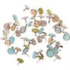 zalati Spille a spacco per carta in metallo, 200 pezzi, testa rotonda per scrapbooking, arte, fai da te, progetti di carta - bronzo
