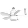 Sunlitpqrny Ventilatore Con Presa Con Telecomando, Ventilatori Da Soffitto Con Luce, Ventilatore A Lampadina, Luce D'atmosfera A 3 Modalità, Per Tenda, Camera, Casa, Soggiorno