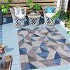 Carpeto Rugs Tappeto Astatto da Esterno Terrazzo Moderno a Pelo Corto - Tappeto per Esterno Grande - Tappeti da Esterno - Blu Grigio - 120 x 170 cm
