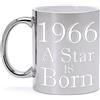 Bombo Tazza in Ceramica Metallizzata Argento per Compleanno 60 Anni A STAR IS BORN
