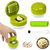 Byfoyif Pressa per Aglio Manuale con Pelapatate in Silicone e Spazzola 2 in 1 Cucchiaio Trita Aglio Manuale, Schiacciare Aglio Cucina Spremiaglio Manuale Professional Taglio Rapido Lavabile
