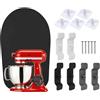 MMOBIEL Set Organizzatore 3-in-1 per KitchenAid 4.5-5 Quart Tilt-Head Stand Mixers Serie Artisan & Classic di MMOBIEL - 12 Pezzi con 5x Supporti, 6x Organizzatori Cavi & 1x Tappetino Scorrevole