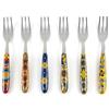 Excelsa Trinacria Set 6 Forchettine da Dolce, Acciaio Inox 18/10 con Manici Decorati