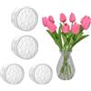 SKDFHOD 4 Pezzi Supporto a Spirale Ikebana, Twister di Bouquet Trasparente, Supporto per Stelo a Spirale per Vasi, Anello Porta Stelo a Spirale, Riutilizzabile Composizioni Floreali, per Decorazione di Nozze