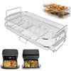 Ecofocet Accessori Friggitrice ad Aria per Ninja Foodi FlexDrawer 10,4 L AF500EU, Acciaio Inox Griglia per Arrostire per COSORI 10 Litri Dual Blaze TwinFry, Griglia Friggitrice ad Aria, Roasting Rack