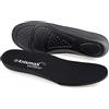 Knixmax Knixmanx - Solette da donna con supporto per fascite plantare, inserti per scarpe da uomo per piedi piatti, comode per escursionismo, passeggiate e corsa, colore: nero, UK8