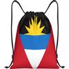 Generic Zaino con Coulisse Flag of Barbuda Borsa con Coulisse Leggero Drawstring Backpack Pieghevole Sacchetta Sportiva per Spiaggia Viaggi Scuola