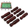 Zhjvihx Maniglie da Biliardino in Legno Massello da 8 Pezzi, Impugnature Ergonomiche Ottagonali con Design Antiscivolo per Parti di Ricambio Standard da Calcio Balilla (Wine Red)