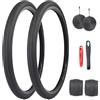 WEEROCK ETRTO 42-622 - Pneumatici di ricambio per bicicletta, 700 x 42C, 700 x 42C, 700 x 52C, 28/29, city, bici da corsa (2 pneumatici, 2 camere d'aria)