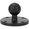 Gucagle Piastra Adattatore AMPS in Metallo Resistente Supporto a Sfera Rotondo da 1 Pollice con Base per Trapano a 4 Fori in Lega di Alluminio per Barche Kayak Camion Auto