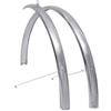 RMS Coppia parafanghi Condorino 28 Inox 36mm con aste e Fascette (Parafanghi City) / Mudguard Set Condorino City 28 Stainless Steel 36mm with Clamps (Mudguard City)
