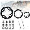ZYETGH 64/104 BCD MTB Corona 3 * 9S 22T 32T 44T Bicicletta Tripla Corona Rotonda Triplo Set con 2 Chiavi Mountain Bike Guarnitura