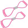 Dilwe Espansore Toracico con Fune a Forma di 8, Cintura Elastica per elasticità per Attrezzature Fitness Yoga con Rafforzamento Muscolare (Corda di tensione colorata rosa*2)