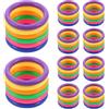 OSOLADY 60 anelli da lancio per Carnevale - Cerchio in plastica da 5 cm per bottiglie - Divertenti giochi da giardino, feste di Carnevale, accessori per giochi di lancio, 6 colori