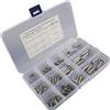 Zanthicia Assortimento di perni di posizionamento multi-dimensione, 12 tipi, inclusi perni a forcella resistenti M3 M4 M5, soluzione di archiviazione robusta,