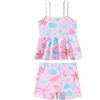 Generico Costume da Bagno Ragazza,Costumi da Bagno Due Pezzi per Bambine Protezione Solare UPF 50 con Pantaloncini da Bagno
