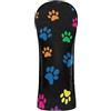 CHIFIGNO Coprimazza per mazze da golf, con zampe di cane colorate, per mazze da golf ibride, unisex, in pelle PU con etichette numerate