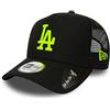 New Era Los Angeles Dodgers Frame Adjustable Trucker cap Diamond Era Black/Neon Yellow - One-Size