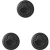 Timcryxient 3 set di chiavistelli in nylon nero da 5,1 cm per porte di barche e portelli da 1,27 cm