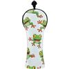 CHIFIGNO Cute Frog Green Golf Club Head Covers per uomini donne PU Cuoio Golf Club Headcovers con etichette numeriche per driver ibrido in legno