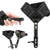 ZSHJGJR Archery Compound Archery Compound Bow polso rilascio Aid Trigger arco accessori - D Loop arco sport adulti per mancini (asta fissa, nero)