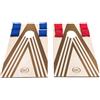 AXI Plus Set Gioco del Cornhole con 2 tavoli - Gioco del Lancio del sacco per esterni/interni - Con 8 sacchettini e borsa per il trasporto - Tavolo pieghevole in legno - 91x60cm