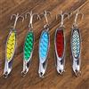 Generic Set di Esche da Pesca con Paillettes Colorate 5 Pezzi con Ganci per Attrezzatura da Pesca in Mare Esca Artificiale in Metallo 9 Cm/3,5 Pollici