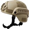 Uanqfegy Casco Fast - Casco Airsoft da 22, 05-23, 62 Pollici a grandezza Naturale, Protezione per Supporto NVG con Guida Laterale Regolabile, Giallo