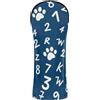 CHIFIGNO Cute Paws - Copritesta per mazze da golf con numeri e lettere, per donne e uomini, in pelle PU, con etichette intercambiabili, per driver ibridi in legno