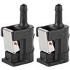 Baxnore 2 Pezzi connettore Linea Carburante Motore Marino Alluminio ABS Nero 8 mm Tubo Carburante Motore fuoribordo Raccordo rapido per Motori di Barche 6E5243050600