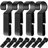 Mikikit 20 Pezzi Clip per Casco da Costruzione in Abs Nero, Leggero e Sicuro per Fissaggio Lampada Frontale, per Cantieri e Lavori in Sicurezza