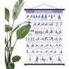 Generico Stretching Wall Banner - Multiple Poses Training Manual,Mobility Exercises