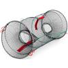 Genérico NASA - Trappola a spirale, 60 x 32 cm, rete in nylon scuro da 6 mm, rete pieghevole per pesca e granchi di fiume in acqua dolce, 1 unità
