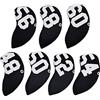 Wenoup 7 Pezzi Copri Testa Golf Irons Rivestimento Mazze Putter Protezione Imbottita Neoprene Tessuto Impermeabile Adatto per Uomini Allenamento Golf, Nero
