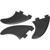 HUIOP Pinne per Tavola da Surf Durevoli in PVC 3 Pezzi Sostituzione della Pinna per Tavola da Surf Multiuso Tavole Gonfiabili e Stand-up Paddle (Nera)