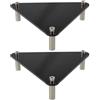 SAFIGLE Supporto in Acrilico Nero 2 Pezzi per Palloni con Design Triangolare e Perno in Acciaio Inox, Espositore Versatile per Basket, Calcio e Casa