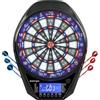 SPORTNOW Target elettronico per freccette con display LED XXL luminoso ricaricabile, set di freccette elettronico per 8 giocatori, 6 proiettili, 24 punte, 34 giochi, 2235 varianti