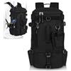 WIYETY Grande zaino da pesca con porta canna, impermeabile, zaino multifunzione militare, per campeggio, sport all'aria aperta, escursionismo, ciclismo, nero, 45 x 16 x 23 cm