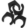 Hohopeti 4 Pezzi Morsetti in Nylon Nero 1 Pollice 25mm per Tubo Barca e Scala Accessori Barche Leggeri e Compatti per Yacht