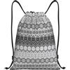 Generic Zaino con Coulisse Snowflake Pattern Sacchetta Sportiva Grande capacità Borsa con Coulisse Impermeabile Drawstring Backpack per Viaggi Unisex Scuola