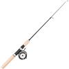 Omquot Canna da pesca da 65 cm, combinazione di mulinello, in fibra di vetro, durevole, portatile, per gli appassionati di trota, luccioperca, pesce persico