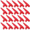DEEPCRAFF 100 Pezzi Ugello di Gonfiaggio in Plastica Rosso Riutilizzabile per Pompa a Mano, Accessorio Resistente per Materassino Gonfiabile e Pallone da Calcio