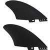 SALALIS Set di Pinne per Tavola da Surf 2 Pezzi, Pinne a Coda di Pesce in PVC Resistente per Stabilizzare Longboard, Ideali per Tutti i Livelli di Surf