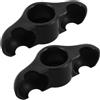 DEEPCRAFF 2 Pezzi Adattatore per Piedini Rocker per Bici da Interno, Set in Plastica Nera Assorbimento Urti e Riduzione Rumore, per Allenamento Domestico Stabile e Antiscivolo