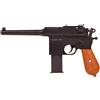 Plan beta Pistola Softair Manuale a Molla MRP 1896-C96-potenza: 0,5 Joule, Colore: Nero, Tutto di Metallo
