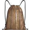 Generic Zaino con Coulisse Wood Grain Print Sacchetta Sportiva Leggero Borsa con Coulisse Impermeabile Sacca da Palestra per Scuola Viaggi Spiaggia