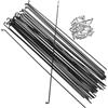 Toddmomy Raggi per Bicicletta Mountain Bike 14g in Acciaio #45 Nipples 36 Set Nero Diametro 2mm Lunghezza 260mm Accessori per Ruote