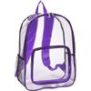 Generisch Zaino da donna, elegante, trasparente, approvato per lo stadio, 17 x 13 x 6, zaino trasparente per concerti, eventi sportivi, zaini da donna di medie dimensioni (viola, taglia unica)