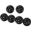 Omquot Superficie opaca, 74 mm, palline nere con fori per tornei all'aperto, 6 palline (6 pezzi)