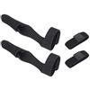 Omquot Cintura per canna da pesca, robusta cinghia di fissaggio per pesca all'aperto, facile da trasportare per qualsiasi pescatore, set in neoprene nero per riporre 2 canne da pesca